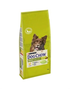 Сухой корм для взрослых собак с курицей 14кг Dog chow