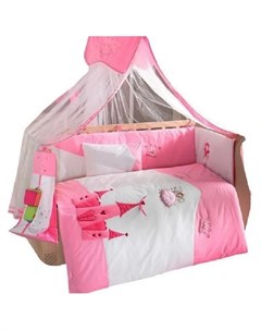 Комплект постельного белья Little Princess 4 предмета розовый Kidboo
