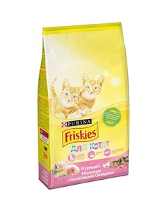 Сухой корм для котят с курицей молоком и полезными овощами 2кг Friskies