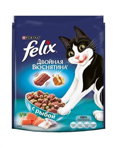 Сухой корм для кошек Двойная вкуснятина с рыбой 300гр Felix