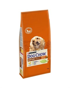 Сухой корм для взрослых собак старшего возраста с курицей 14кг Dog chow