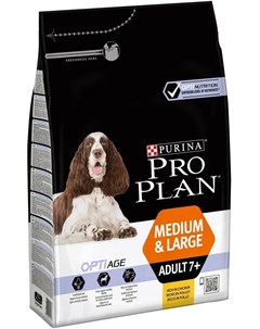 Сухой корм Pro Plan для взрослых собак старше 7 лет средних и крупных пород курица и рис 3кг Purina pro plan
