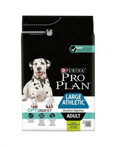 Сухой корм Pro Plan для взрослых собак крупных пород с атлетическим телосложением с чувствительным п Purina pro plan