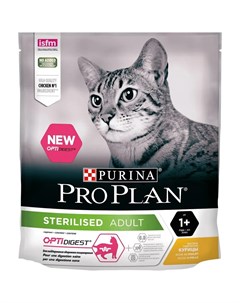 Сухой корм ProPlan для стерилизованных кошек и кастрированных котов с чувствительным курица 400гр Purina pro plan