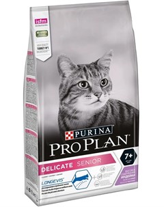 Сухой корм Pro Plan Delicate Senior для взрослых кошек старше 7 лет с чувствительным пищеварением ин Purina pro plan