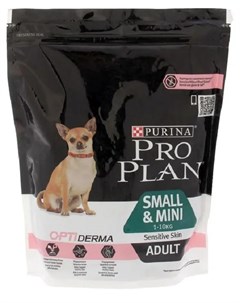 Сухой корм Purina Pro Plan для взрослых собак мелких и карликовых пород с чувствительной кожей лосос Purina pro plan