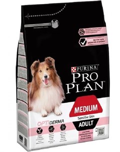 Сухой корм Purina Pro Plan для взрослых собак средних пород с чувствительной кожей лосось и рис 3кг Purina pro plan