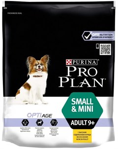 Сухой корм Purina Pro Plan для собак старше 9 лет мелких и карликовых пород c курицей и рисом 700гр Purina pro plan