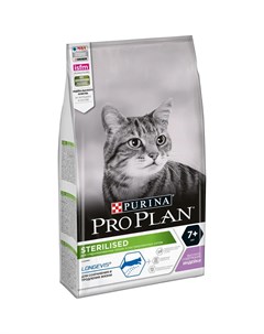 Сухой корм ProPlan для стерилизованных кошек и кастрированных котов старше 7 лет индейка 1 5кг Purina pro plan