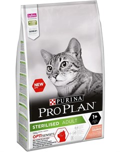 Сухой корм Pro Plan для взрослых стерилизованных кошек и кастрированных котов лосось 10кг Purina pro plan
