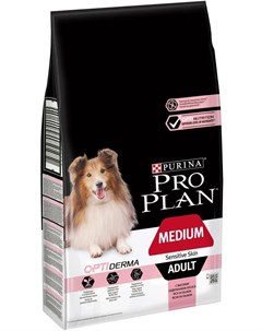 Сухой корм Pro Plan для взрослых собак средних пород с чувствительной кожей лосось и рис 7кг Purina pro plan