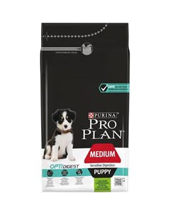 Сухой корм Pro Plan для щенков средних пород с чувствительным пищеварением ягненок и рис 1 5кг Purina pro plan