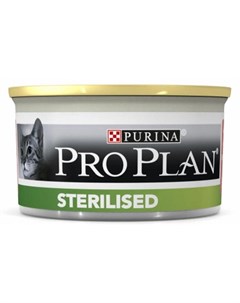 Влажный корм ProPlan Sterilised для стерилизованных кошек и кастрированных котов паштет с тунцом и л Purina pro plan