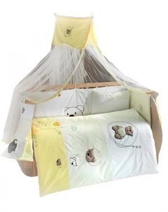 Комплект постельного белья Little Bear 4 предмета бежево желтый Kidboo