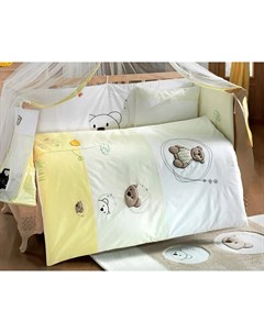 Комплект постельного белья Little Bear 6 предметов бежево желтый Kidboo