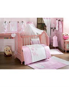 Комплект постельного белья Sweet Flowers 6 предметов розовый Kidboo