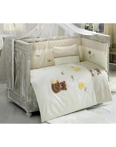 Комплект постельного белья Honey Bear Linen 6 предметов бежевый Kidboo
