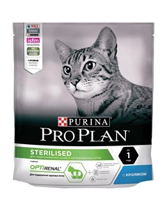 Сухой корм ProPlan для стерилизованных кошек и кастрированных котов кролик 400гр Purina pro plan