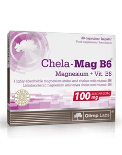Биологически активная добавка к пище Chela Mag B6 690 мг 60 Витамины и Минералы Olimp labs