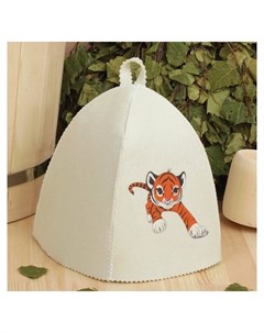 Банная шапка с детской термопечатью Тигр Nnb