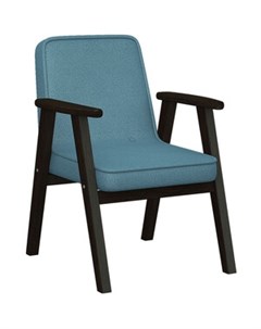Кресло Ретро ткань голубой каркас венге П0005654 Мебелик