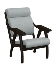 Кресло Вега 10 ткань серый каркас венге П0005651 Мебелик
