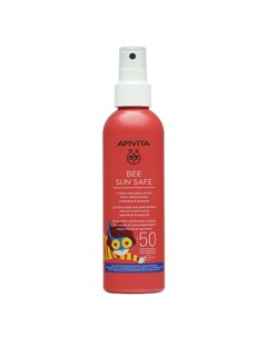 Солнцезащитный увлажняющий спрей с легким нанесением для детей SPF50 200 мл Bee Sun Safe Apivita