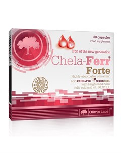 Биологически активная добавка к пище Chela Ferr Forte 380 мг 30 капсул Витамины и Минералы Olimp labs