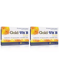 Биологически активная добавка к пище Gold Vit B Forte 190 мг 2 х 60 таблеток Витамины и Минералы Olimp labs
