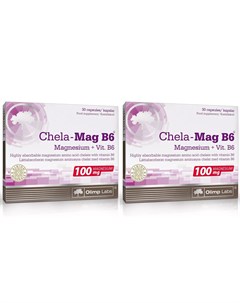 Биологически активная добавка к пище Chela Mag B6 690 мг 2 х 30 капсул Витамины и Минералы Olimp labs