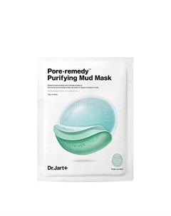 Очищающая тканевая маска для лица с зеленой глиной Pore Remedy 1 шт Dr.jart+