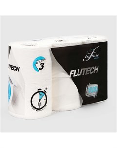 Бумага туалетная flutech зх слоя 6рулонов упаковка Infiore