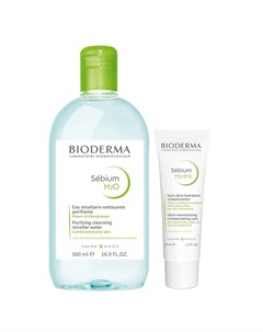 Набор крем Hydra 40 мл мицеллярная вода без помпы 500 мл Sebium Bioderma