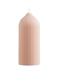 Свеча декоративная 16 5 см Edge бежево розовый Tkano