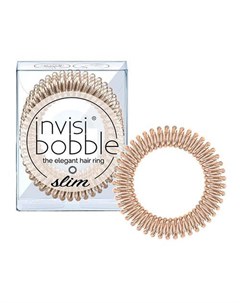 Slim Bronze Me Pretty Резинка браслет для волос мерцающая бронзовая Invisibobble