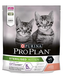 Сухой корм Purina Pro Plan для стерилизованных котят с лососем 400гр Purina pro plan