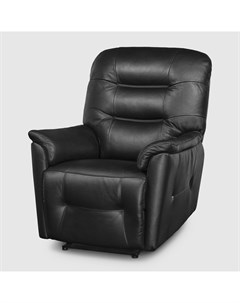 Кресло реклайнер черный 78х92х101 натуральная кожа Liyasi