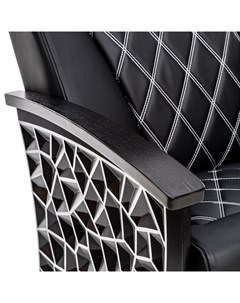 Кресло глайдер кристалл черный 73x110x90 см Комфорт
