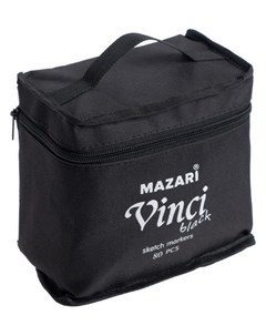 Набор художественных маркеров Vinci Black 80 цветов трёхгранный корпус двусторонние Пулевидный клино Mazari
