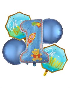 Букет из шаров Первый день рождения малыша фольга набор 5 шт Nnb