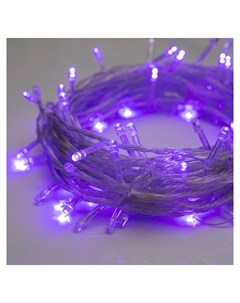 Гирлянда Нить 10 м Ip20 прозрачная нить 100 Led свечение фиолетовое 8 режимов 220 В Luazon home