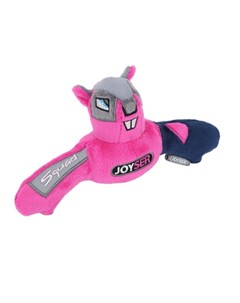Squad mini Игрушка для собак Белка J Rell с пищалкой размер S M розовая 19 см Joyser