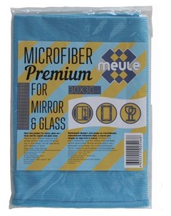 Салфетка Premium из микрофибры 30х30 для стекол и зеркал Meule