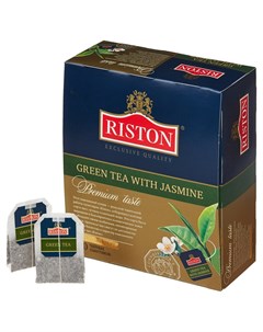 Чай Green Tea With Jasmine зеленый с жасмином 100 пак уп Riston