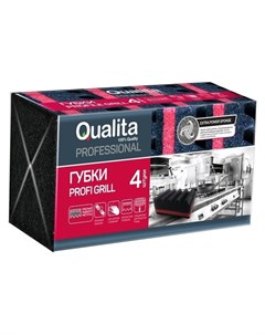 Губки для мытья посуды Profi Grill 4 шт уп Qualita