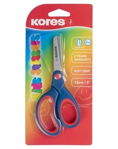 Ножницы детские Softgrip 13 см с пласт прорезин ассимитр ручками Kores