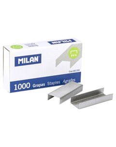 Скобы для степлера N24 6 никелированные 1000 шт в упаковке 80199 Milan