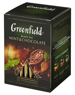 Чай Mint And Chocolate черный фольгир 20пак уп 1135 08 Greenfield