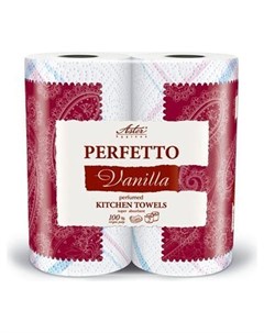 Полотенца бумажные Perfetto 3сл бел с рис аром 2рул уп Aster