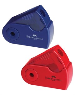 Точилка Sleeve Mini 1 отверстие контейнер красная синяя Faber-castell